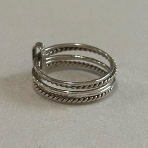 Vintage PAJ 925 Sterling Silver Dainty Stacked Rings Set 6 Thin Bands Size 5.5